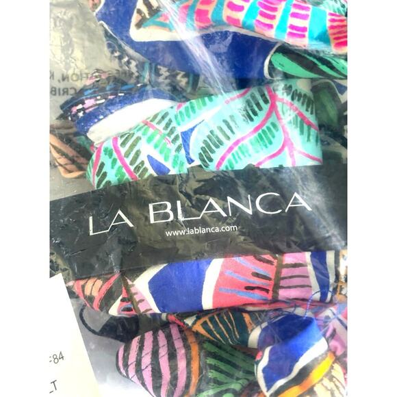 La Blanca Neon Nights Halter Tankini Top NEW Size 6 - Picture 5 of 6